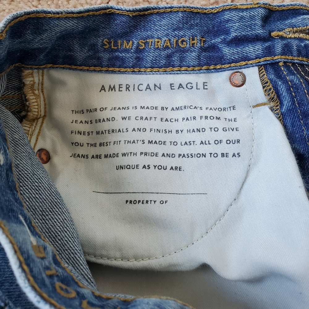 Boys Ameican Eagle slim straight denim short 26 - Picture 6 of 7